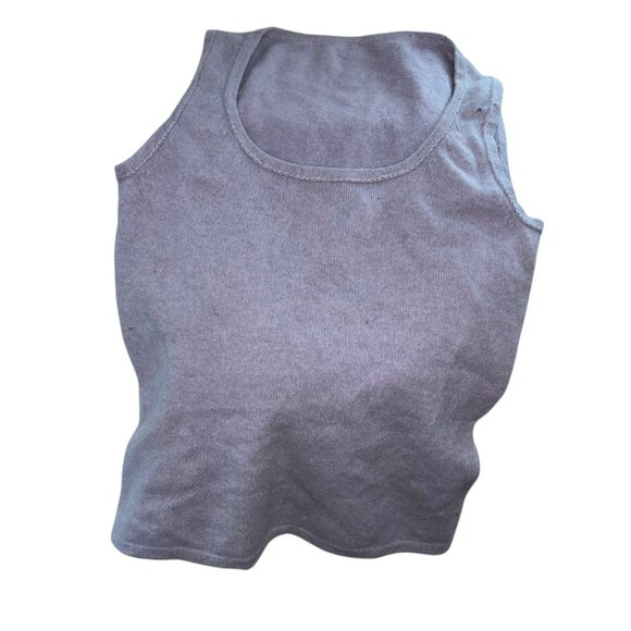 FALl PLUM Lavender 100% cashmere shell sleeveless sweater vest M - Picture 1 of 4
